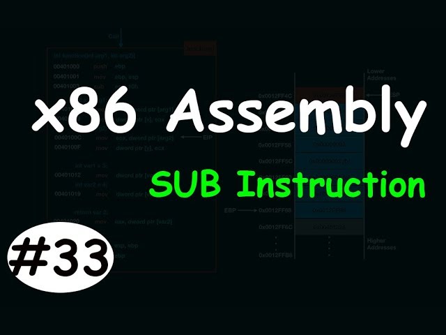 x86 Assembly #33 - SUB Instruction #1