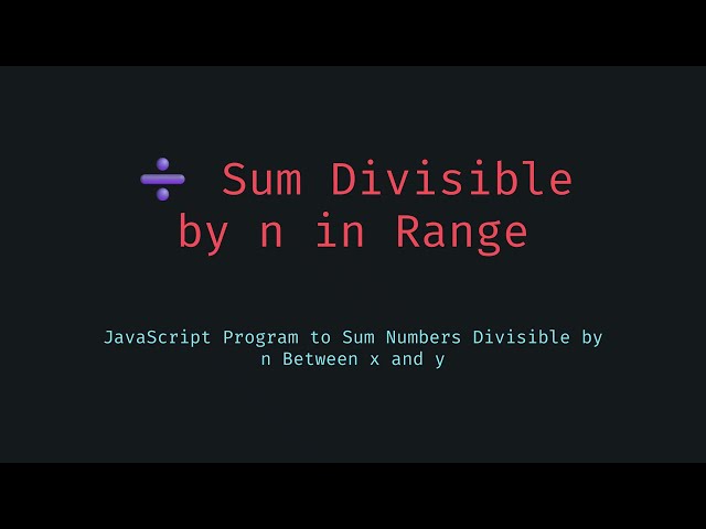Count Numbers in a Range Where Odd Digit-Sum Divides the Number — Fast JavaScript Trick Revealed!