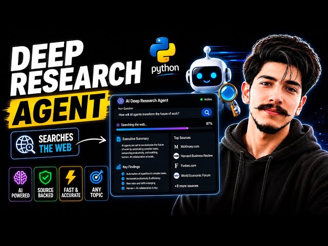 I Built an AI Deep Research Agent with Python 🔍🤖 | Searches the Web for You