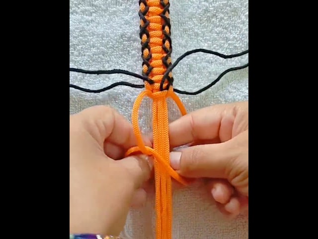 MAKE macrame paracord bracelet knot 🪢#diy #macrame #paracord #bracelet #trend #shorts #easy 