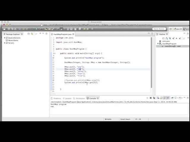 Hashmap in java with example program