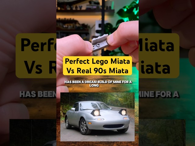 Perfect Lego Miata VS Real 90s Miata #lego #miata #legocars #mx5