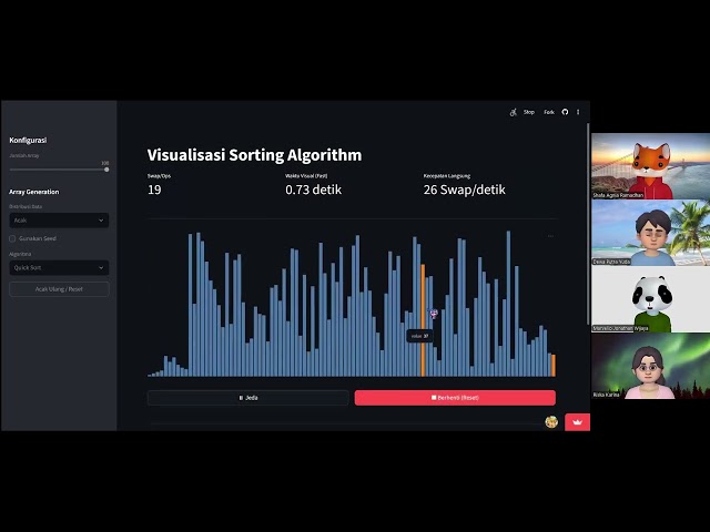 Demonstrasi Visualisasi Sorting Algorithm (Python & Streamlit)