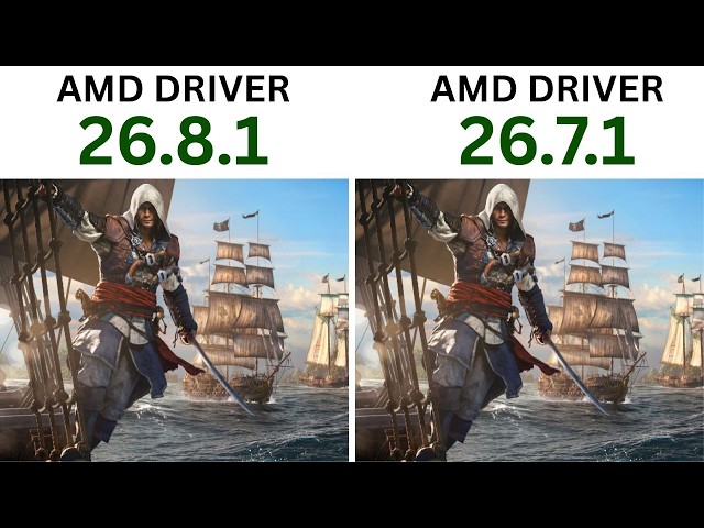 AMD Drivers Update 26.8.1 vs 26.7.1 Vs AMD Adrenalin Edition 26.8.1 New update