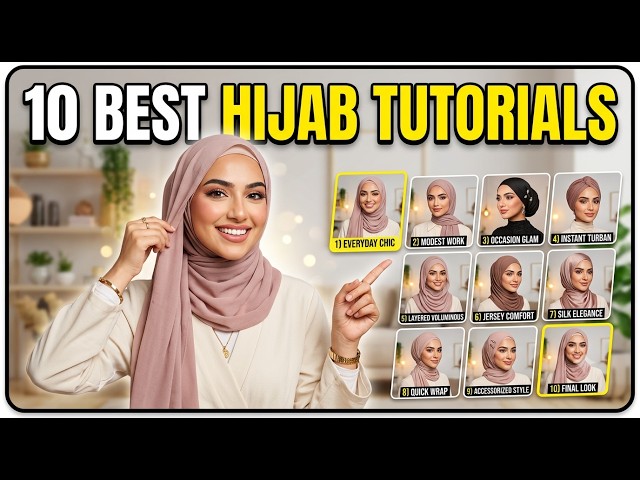 10 Best Hijab Tutorials | Easy & Beautiful Hijab Styles for Every Occasion