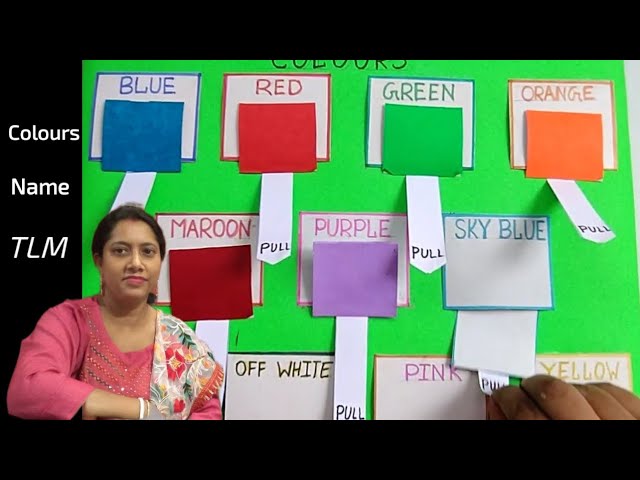 Colours Name TLM  | TLM for Primary School | TLM kaise banaye