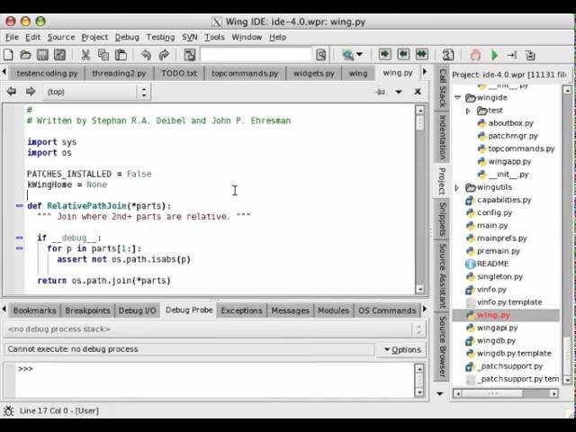 Perspectives in Wing IDE