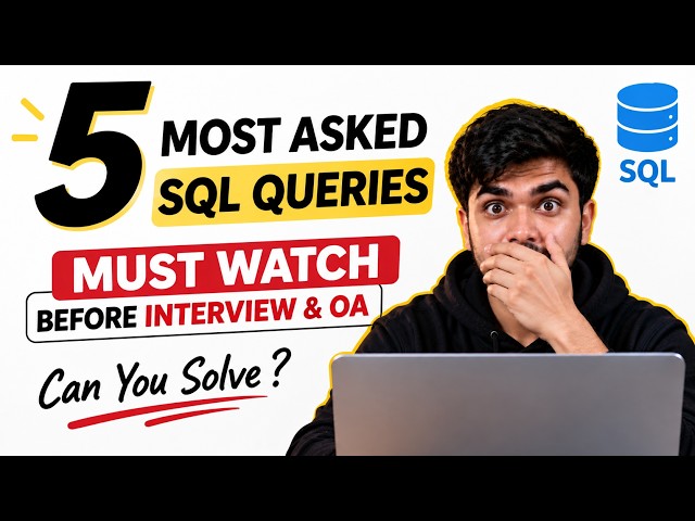 5 Most Asked SQL Interview Questions | Can You Solve Them? | SQL OA | SQL interview