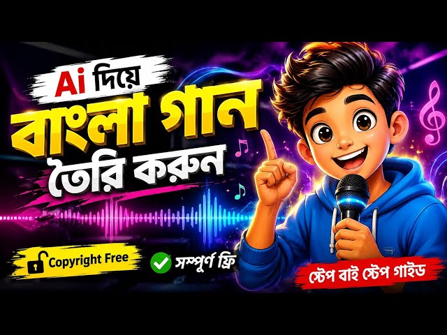নিজের Lyrics দিয়ে AI Song বানান 🎤 | Full Tutorial Bangla 2026