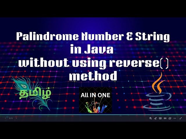 🔥 Java Palindrome Check - User Input | Reverse Logic | Tamil | Code & Innovate