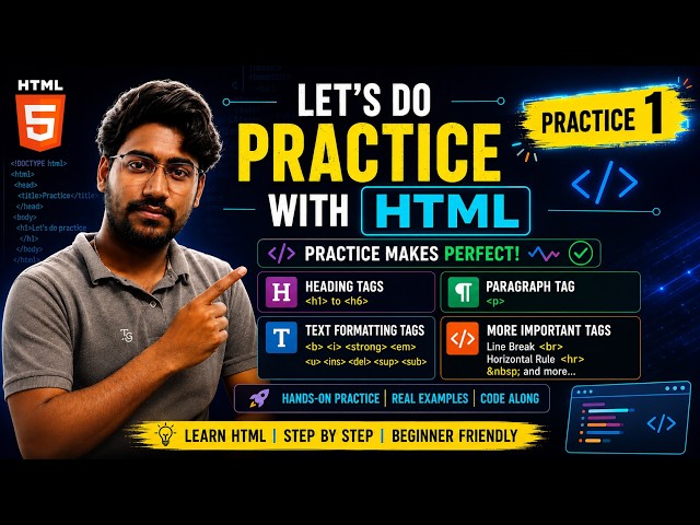 Lets do Practice with HTML tags | HTML Practice #1