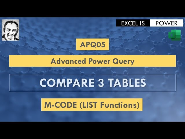 APQ05: Advanced Power Query Video #5 - M-CODE - Compare 3 Tables - List Functions
