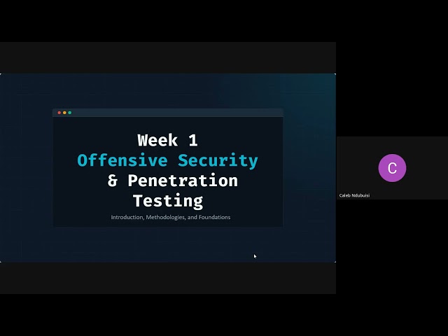 Offensive Security Class 1 - Introductory