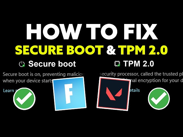 How To Enable Secure Boot & TPM 2.0 (100% Works)