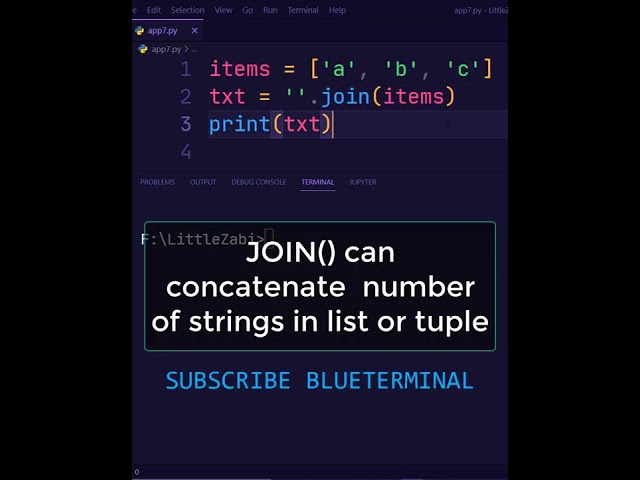 Python Join function #SHORTS