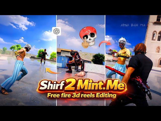 Free Fire 3D Fighting Reels Editing Tutorial | Free Fire 3D Animation Reel Editing | FF Reel Editing