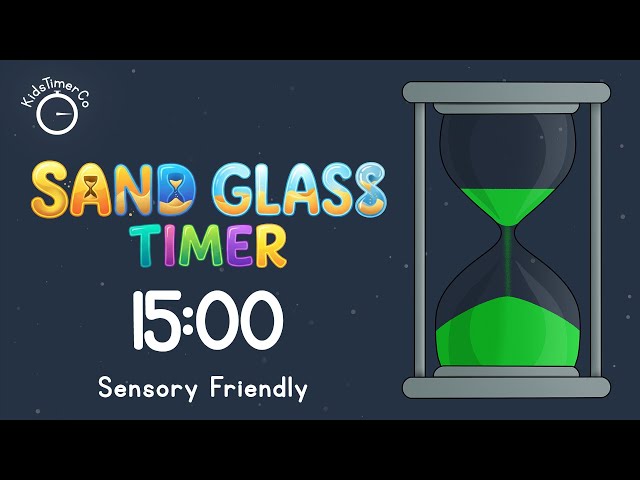 15 Minute Sand Glass Timer - Kids Sensory Friendly Visual Timer
