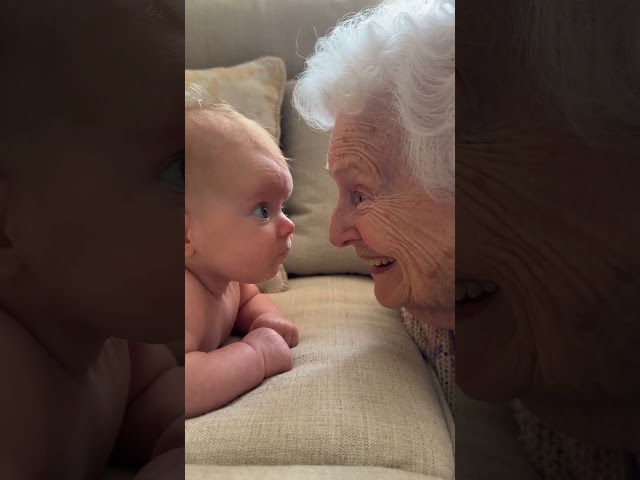 Watch This Baby Copy Grandma's Funny Faces One By One! 👵👶 #Grandma