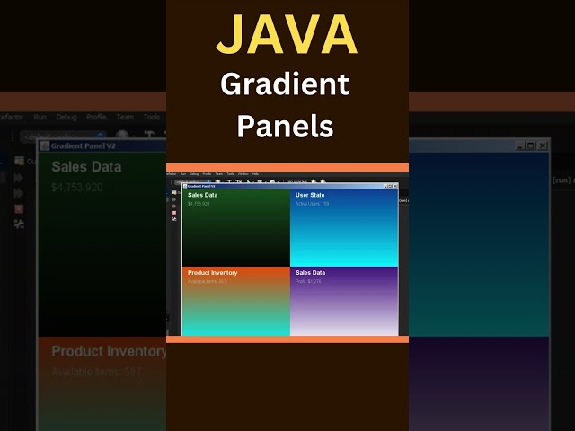 JAVA Gradient Panels  | #shorts
