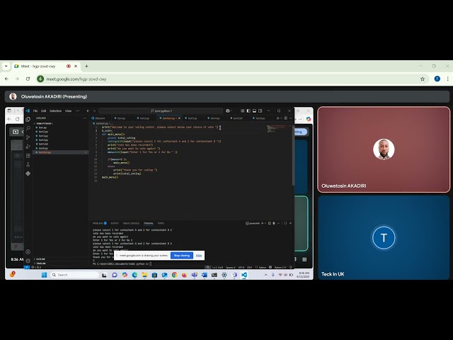 Learn how to build a voting system in Python (Yoruba Language).
