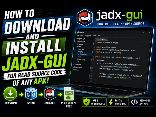 How to Download & Install JADX GUI | Read Source Code of Any APK (Windows & Kali Linux)
