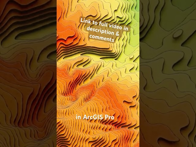 Trippy 3D terrain contours in a GIS #esri #map #tutorial