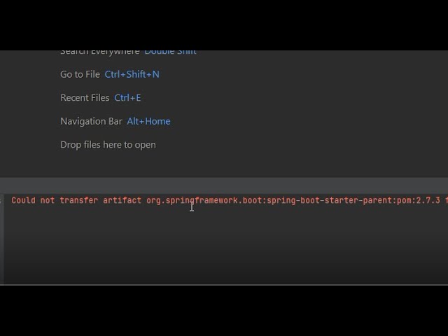 Could not transfer artifact org.springframework.boot: