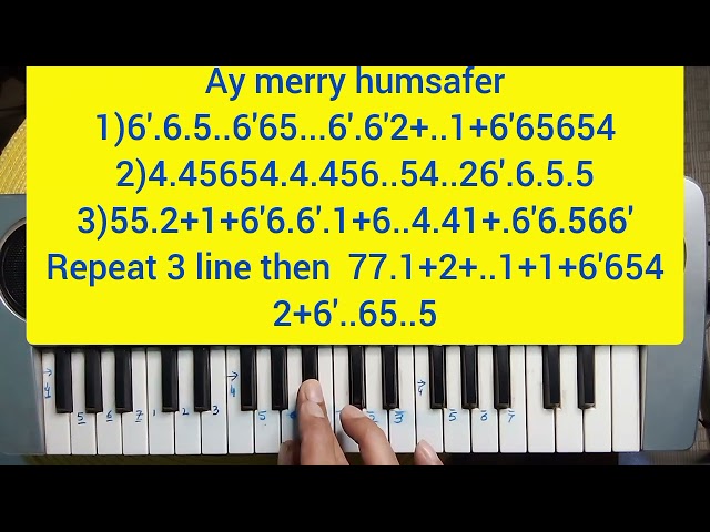 Ay mere humsafer#udit narayan#musictutorial
