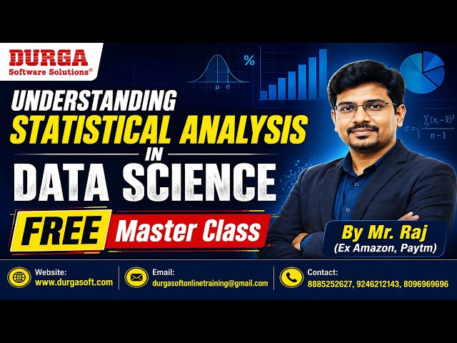 Understanding Statistical Analysis in DATA SCIENCE (FREE Master Class) tutorials || by Mr. Raj