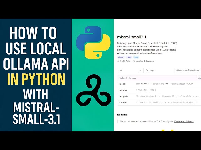 Local ollama API in Python with mistral-small3.1