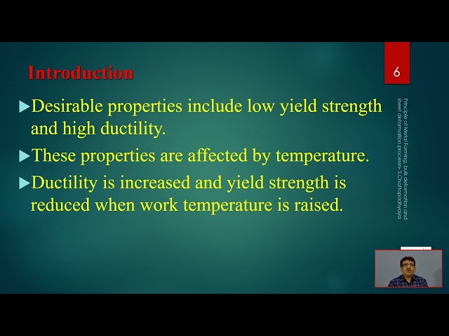 Initial classes of Metal Forming process