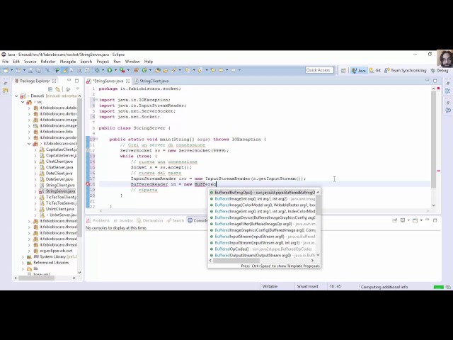 Socket in Java (2): Crea un server che riceve stringhe