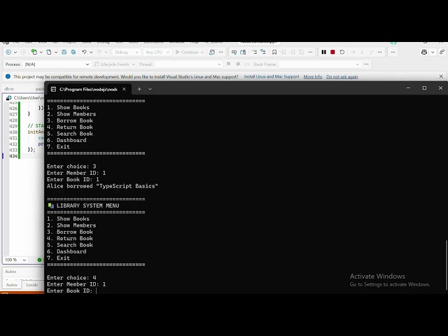 TypeScript  Library Management System with MongoDB