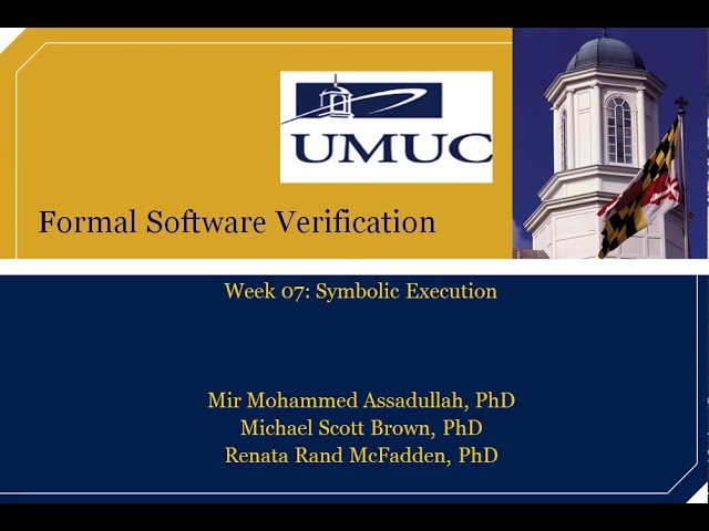 Formal Software Verification - Week 7 Introduction