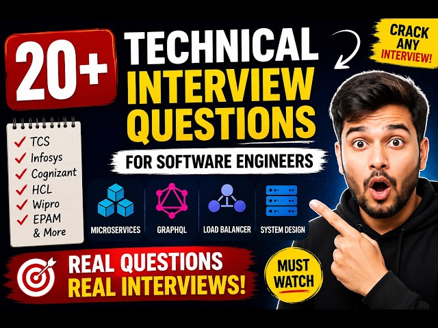 20+ Software Engineer Interview Questions & Answers | Microservices, GraphQL, REST API & More  #7