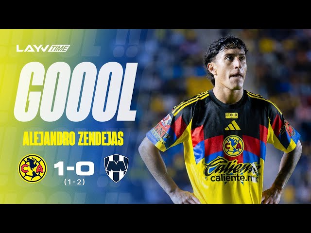 Goal by Alejandro Zendejas! | He scores the FIRST goal of the COMEBACK | América 1 - 0 Monterrey ...