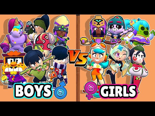 MALE VS FEMALE BRAWLERS | WENDY NEW BRAWLER | BRAWL STARS