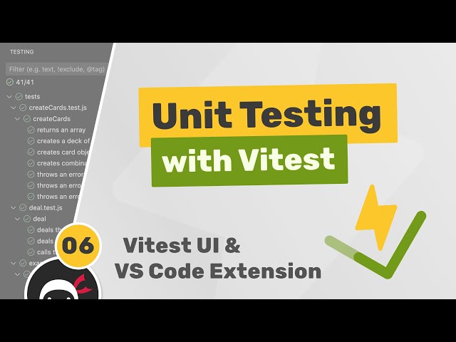 Unit Testing (Vitest) Tutorial #6 - Vitest UI & VS Code Extension