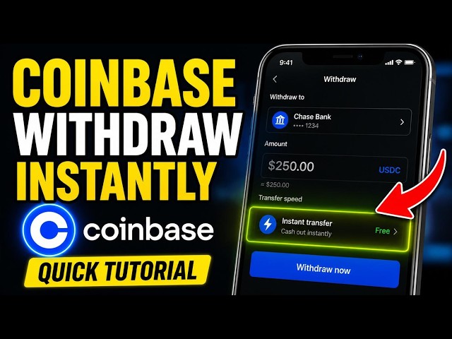 How to withdraw from Coinbase mobile app with instant transfer - Quick Tutorial
