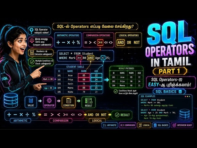 SQL Operators in Tamil | Part 1 | Comparison & Logical Operators Explained 🔥 | Keepgon