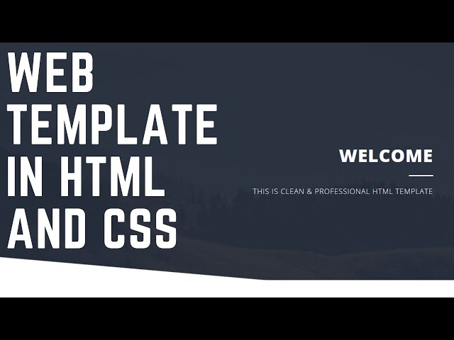 How to make a Web template in  HTML and CSS | Source code