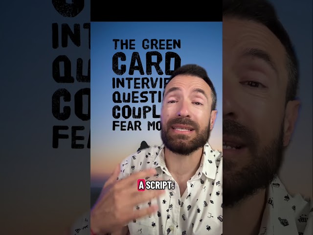 The Green Card Interview Question Couples Fear Most #immigration