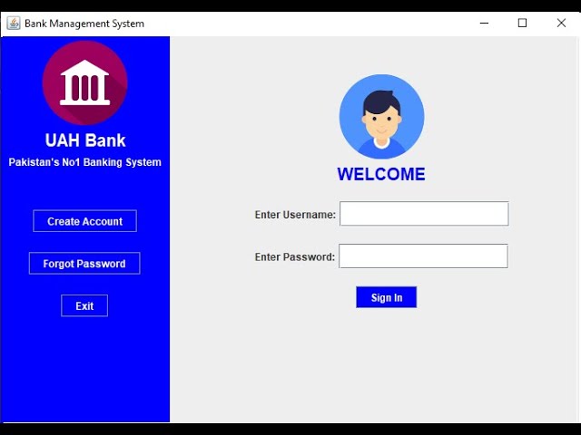 Bank Management System Project in Java Swing without database