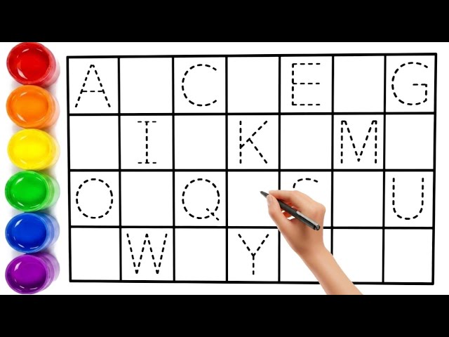 ABC Alphabet | Easy ABCD | ABC Song for Kids | Learn A to Z Phonics & Dotted Writing ABCD Class, 11