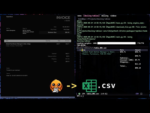 Extract Tables from PDFs & Images to CSV with Docling