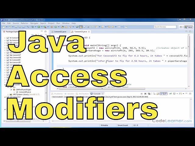 Java Tutorial - 13 - Public and Private Access Modifiers