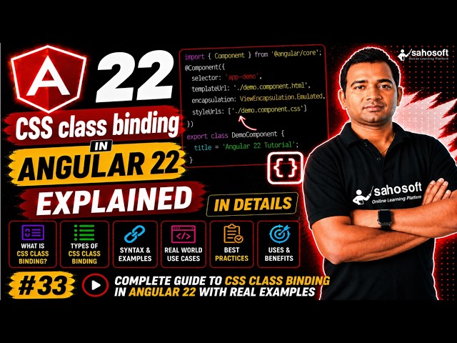 CSS Class Binding in Angular 22 Explained in Details | Angular 22 complete course 2026