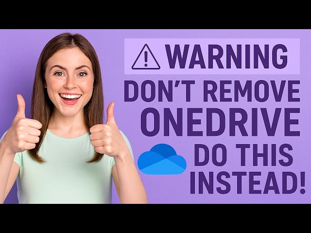 ❌ Don't Uninstall OneDrive - Do This Instead! ❌