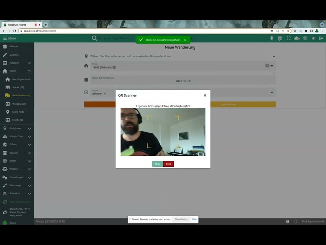 b.tree - Tutorial - QR Code - Deutsch