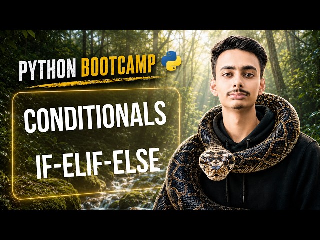 Conditionals if-elif-else || Lecture-5 || PYTHON BOOTCAMP SERIES